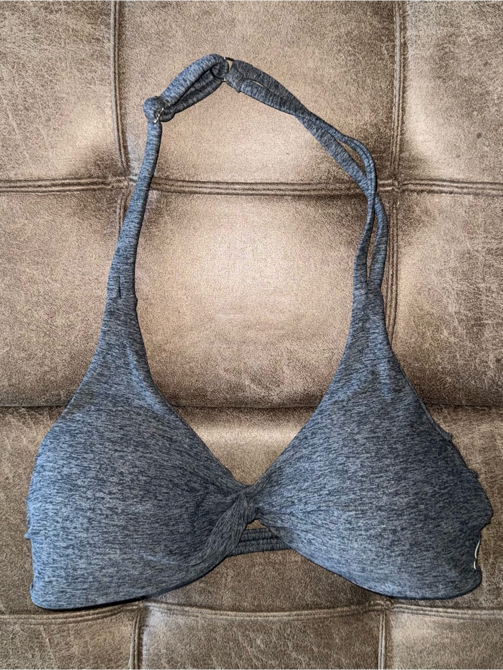 Bombshell Sportswear Heather Gray BUTTERFLY SPORTS BRA